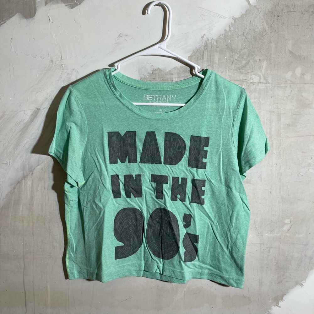Bethany Mota Graphic crop top tee Large